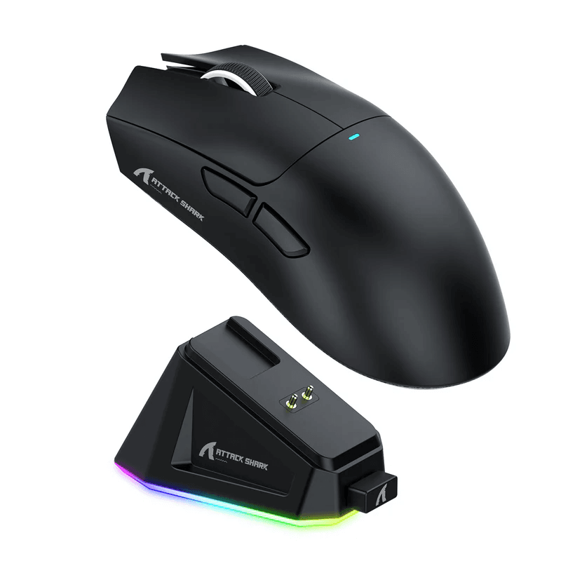 ATTACK SHARK X11 Wireless Gaming Mouse with Charging Dock Black