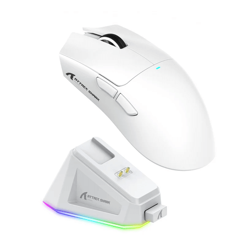 ATTACK SHARK X11 Wireless Gaming Mouse with Charging Dock White