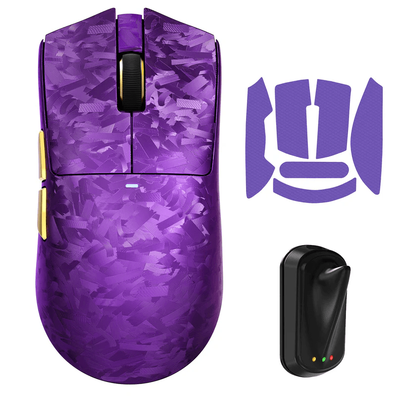 ATTACK SHARK X11 ULTRA Carbon Fiber Wireless 8K PAW3950MAX Gaming Mouse Purple